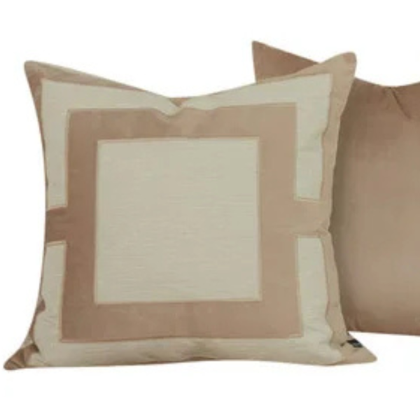 Almofada Veludo Cheia Com Bordado 52 x 52 Decortextil - Rose Almofada Veludo Cheia Com Bordado 52 x 52 Decortextil - Rose