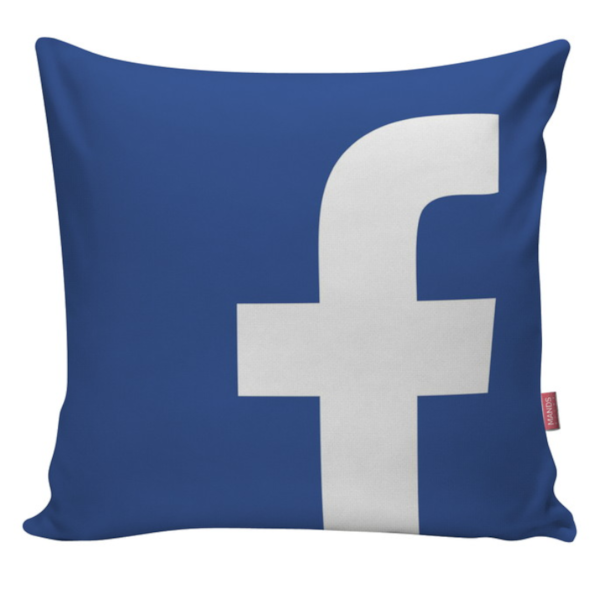 Capa de Almofada 40cm x 40cm NSW Print Decorativas - Facebook Capa de Almofada 40cm x 40cm NSW Print Decorativas - Facebook