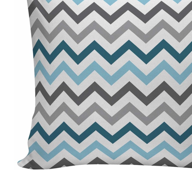 Capa de Almofada 40cm x 40cm NSW Print Decorativas - Zig Zag Petróleo