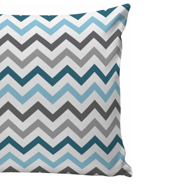 Capa de Almofada 40cm x 40cm NSW Print Decorativas - Zig Zag Petróleo