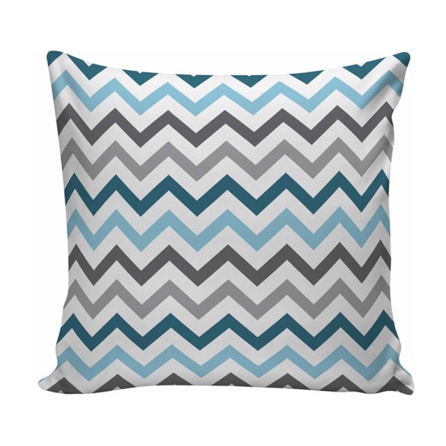 Capa de Almofada 40cm x 40cm NSW Print Decorativas - Zig Zag Petróleo