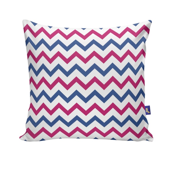 Capa de Almofada 40cm x 40cm NSW Print Decorativas - Zig Zag Rosa/Azul Capa de Almofada 40cm x 40cm NSW Print Decorativas - Zig Zag Rosa/Azul