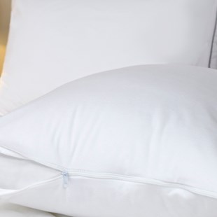 Capa Protetora para Travesseiro com Ziper Percal Microfibra La Vive- Branco