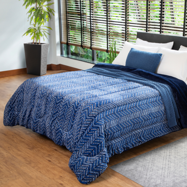Coberdrom Dupla Face Queen 2,20m X 2,40m Estampado Lepper - Aspen Coberdrom Dupla Face Queen 2,20m X 2,40m Estampado Lepper - Aspen