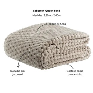 Cobertor Casal Blanket Zurich Jacquard 1,80m X 2,20m Kacyumara - Off White