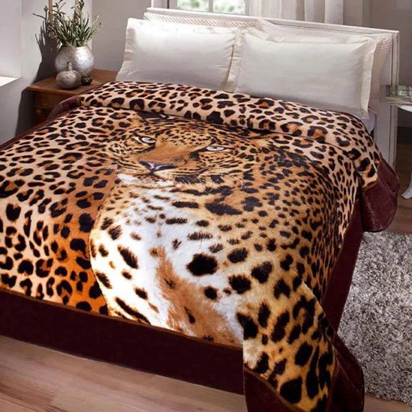Cobertor Casal Kyor Plus 1,80 x 2,20m Jolitex -  Leopardo