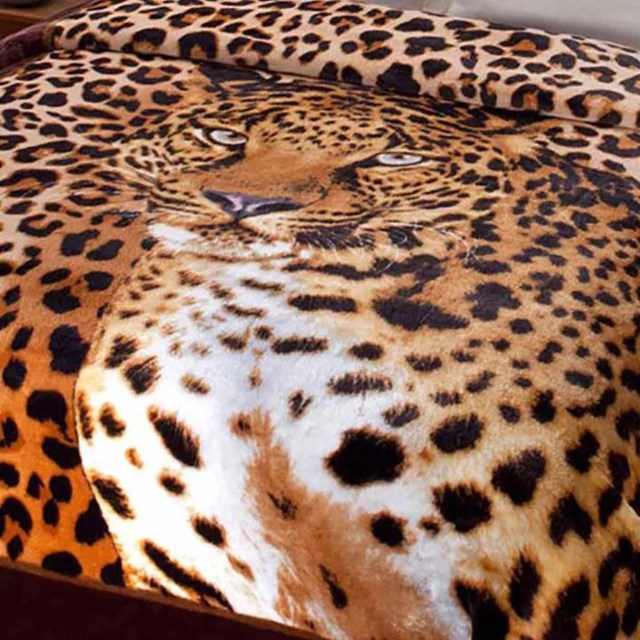 Cobertor Casal Kyor Plus 1,80 x 2,20m Jolitex -  Leopardo