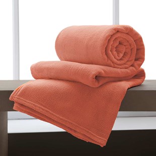 Cobertor de Microfibra Casal Home Design Corttex Lisa - CORAL