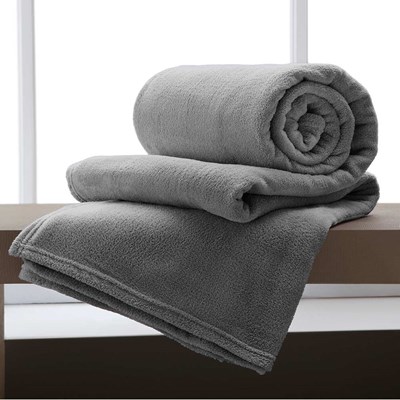 Cobertor de Microfibra Solteiro Home Design Corttex Liso - CHUMBO