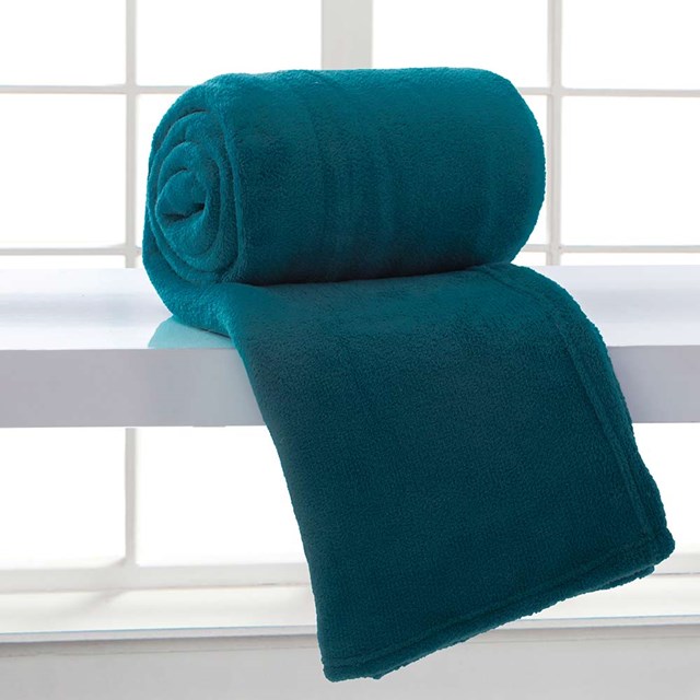 Cobertor de Microfibra Solteiro Home Design Corttex Liso - PETROLEO