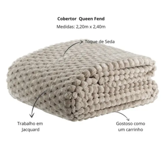 Cobertor King Blanket Zurich Jacquard 2,60 X 2,40m Kacyumara -  (Confira cores disponíveis)