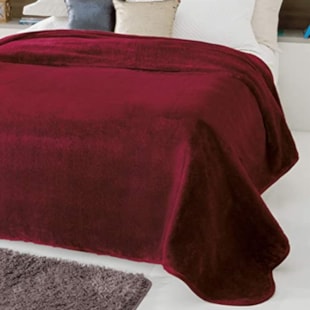 Cobertor King Kyor Plus Unicolor Jolitex - Vinho - King