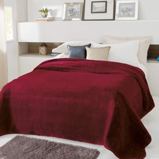 Cobertor King Kyor Plus Unicolor Jolitex - Vinho - King