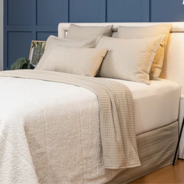 Cobertor Piquet/Sherpa Queen Dupla Face - Lavive (confira cores)