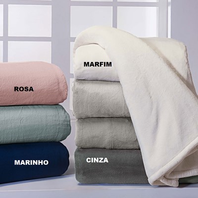 Cobertor Queen de Microfibra Soft Touch Moritz Andreza  - MARINHO