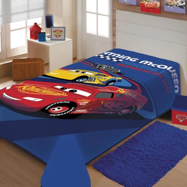 Cobertor Solteiro Raschel Plus 1,50 X 2,00m Juvenil Disney Cars Jolitex –  Racing Hero