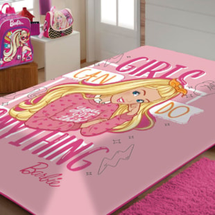 Cobertor Solteiro Raschel Plus 1,50 X 2,00m Juvenil Disney Jolitex – Barbie