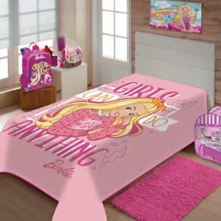 Cobertor Solteiro Raschel Plus 1,50 X 2,00m Juvenil Disney Jolitex – Barbie