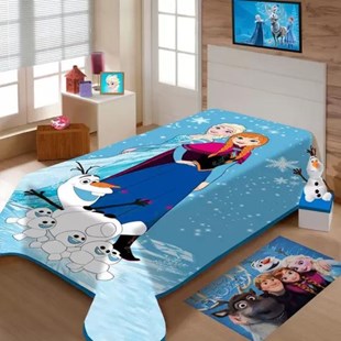Cobertor Solteiro Raschel Plus 1,50 X 2,00m Juvenil Disney Jolitex – Frozen