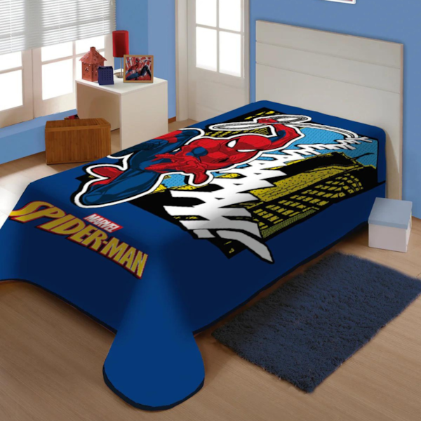 Cobertor Solteiro Raschel Plus 1,50m X 2,00m Juvenil Jolitex – Homem Aranha Ação Cobertor Solteiro Raschel Plus 1,50m X 2,00m Juvenil Jolitex – Homem Aranha Ação