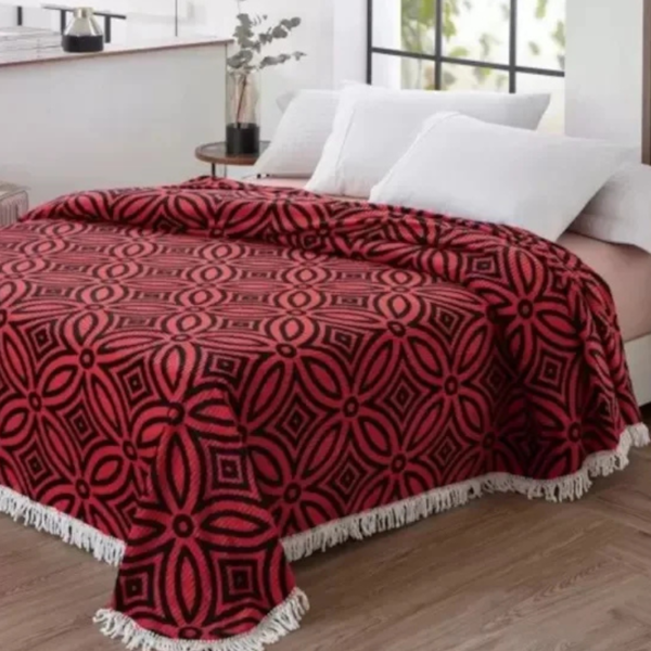 Colcha Casal Chenille Canelada Jolitex- Isadora Vermelho e preto Colcha Casal Chenille Canelada Jolitex- Isadora Vermelho e preto