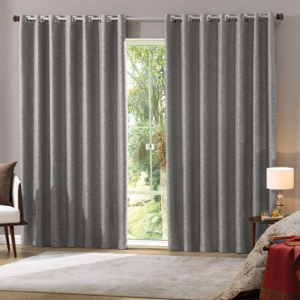 Cortina Corta Luz 4,20m x 2,50m Bella Janela – Titânio 