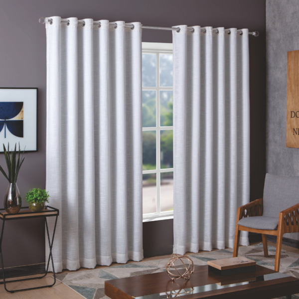 Cortina Dualtex Gaze Rustica 2,80m x 1,80m Tessere - Branca Cortina Dualtex Gaze Rustica 2,80m x 1,80m Tessere - Branca