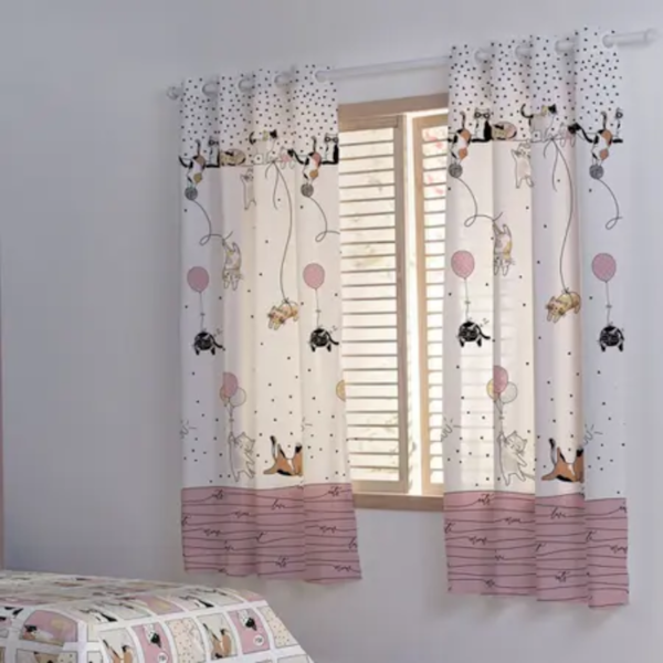 Cortina Infantil Estampada 1,80 x 2,80m Santista Kids - Cats