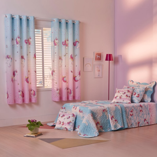 Cortina Infantil Estampada 1,80 x 2,80m Santista Kids - Magic Cortina Infantil Estampada 1,80 x 2,80m Santista Kids - Magic