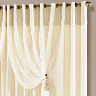 Cortina Lunna Com Voil 2,00m x 1,70m Decorativa - (Confira cores disponíveis)