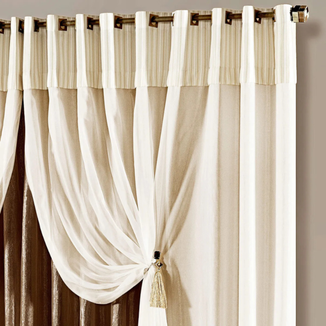 Cortina Lunna Com Voil 3,00m x 2,50m Decorativa - (Confira cores disponíveis)
