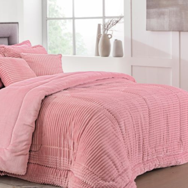Edredom Casal Jacquard Supreme 2,20mx 2,40m Seven - Rosa Poema Edredom Casal Jacquard Supreme 2,20mx 2,40m Seven - Rosa Poema