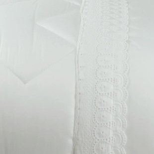 Edredom Cristal c/ Renda Renascença Branco - Buettner(Confira tamanhos disponíveis)