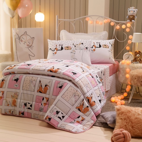 Edredom Infantil Dupla Face 100 Algodao Santista