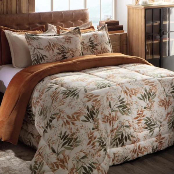 Edredom Queen Comfort Plush 2,40mx 2,60m Seven - Outono Edredom Queen Comfort Plush 2,40mx 2,60m Seven - Outono