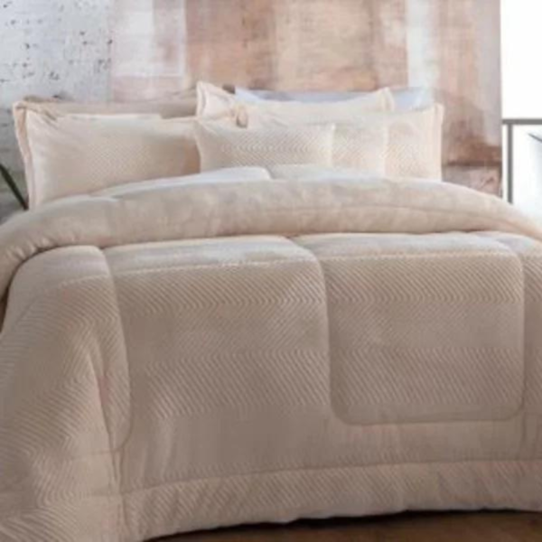 Edredom Queen Soft Charm 2,40m x 2,60m Seven - Perola Edredom Queen Soft Charm 2,40m x 2,60m Seven - Perola