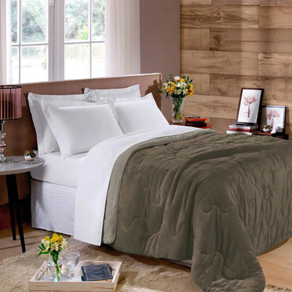 Edredom Solteiro Dupla Face Plush Flannel 1,50m x 2,00m Buettner - Chocolate Edredom Solteiro Dupla Face Plush Flannel 1,50m x 2,00m Buettner - Chocolate