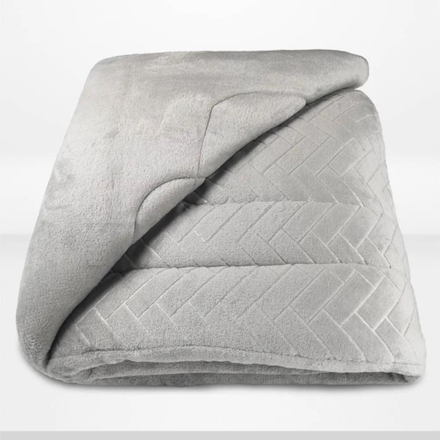 Edredom Solteiro Soft Charm 1,60m x 2,40m Seven - Cinza Lunar