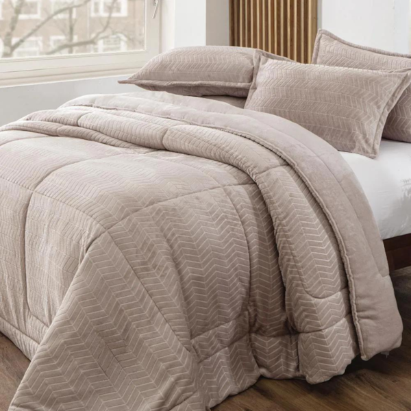 Edredom Solteiro Soft Charm 1,60m x 2,40m Seven - Nude Edredom Solteiro Soft Charm 1,60m x 2,40m Seven - Nude
