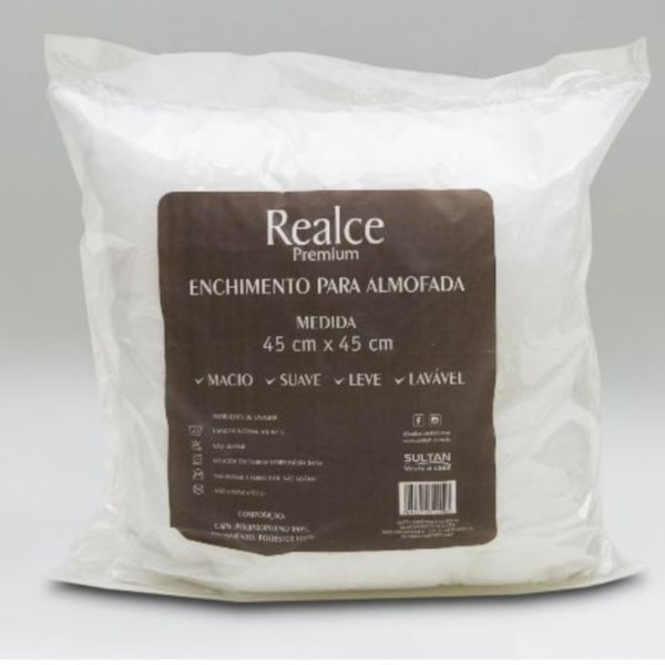 Enchimento Para Almofada 45cm X 45cm Realce Premium 250g - Sultan