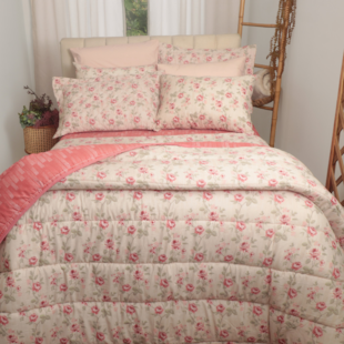 Jogo de Cama Casal 140 Fios Estampado Realce Premium Sultan - Adele