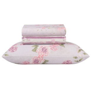 Jogo de Cama Casal 140 Fios Estampado Realce Premium Sultan - Holda