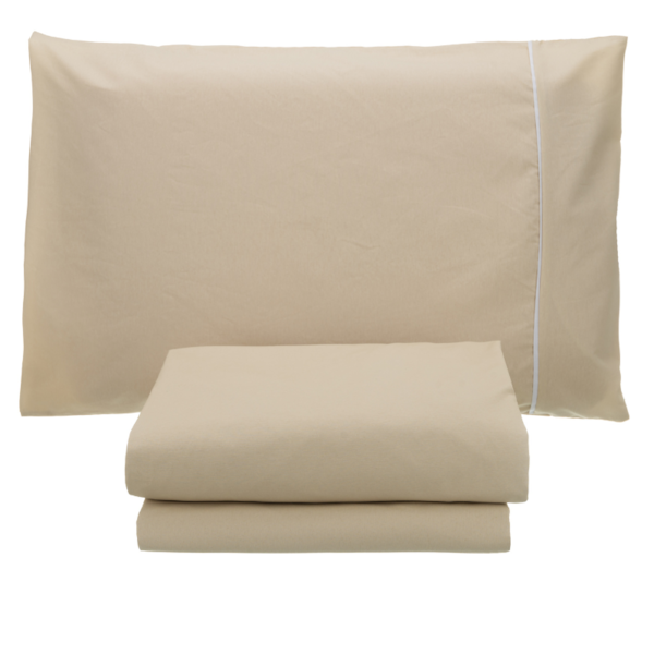 Jogo de Cama Casal Cedrus Percal 200 Fios 04 Peças Lander - Bege Jogo de Cama Casal Cedrus Percal 200 Fios 04 Peças Lander - Bege