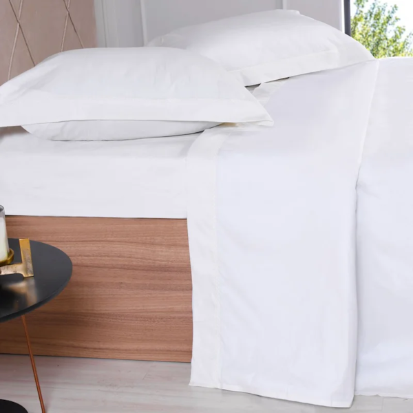 Jogo de Cama Casal Cedrus Percal 200 Fios 04 Peças Lander - Branco