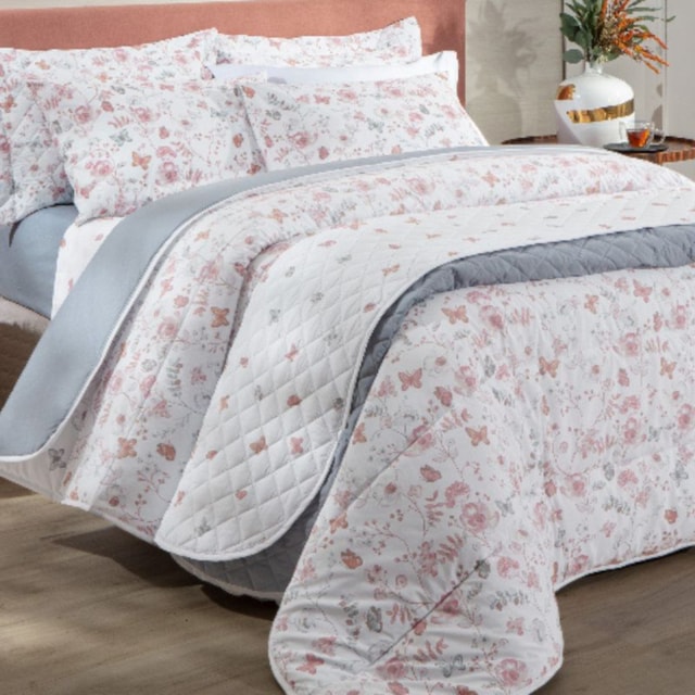 Jogo De Cama Casal Estampado Sonhare Prata 180 Fios Sultan - Amsterdã