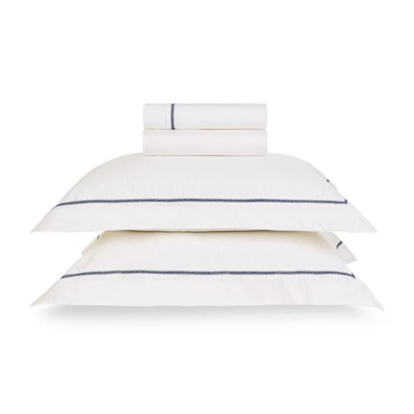 Jogo de Cama Casal Parisi Algodão Egípcio 300 Fios 04 Peças Trussardi - Marinho Jogo de Cama Casal Parisi Algodão Egípcio 300 Fios 04 Peças Trussardi - Marinho