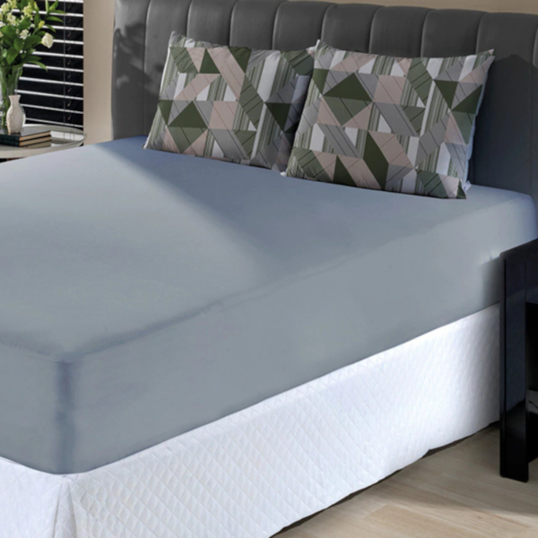 Jogo de Cama Casal Slim Malha 100% Algodao 03 Peças Edromania Avila - Cinza Jogo de Cama Casal Slim Malha 100% Algodao 03 Peças Edromania Avila - Cinza