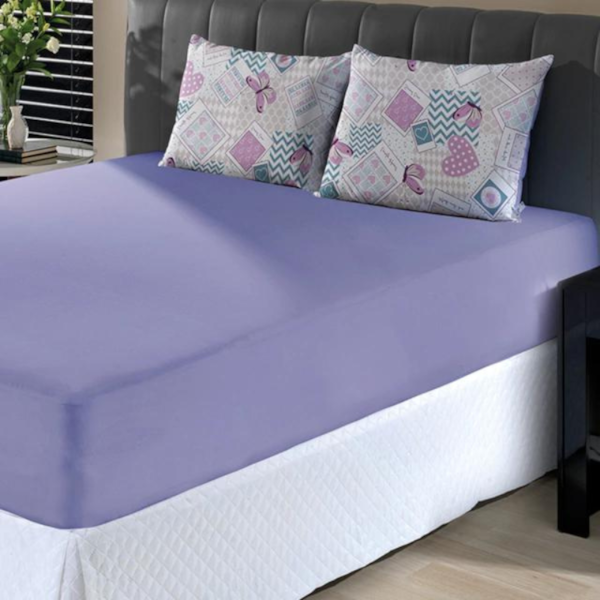 Jogo de Cama Casal Slim Malha 100% Algodao 03 Peças Edromania Lovely - Lavanda Jogo de Cama Casal Slim Malha 100% Algodao 03 Peças Edromania Lovely - Lavanda
