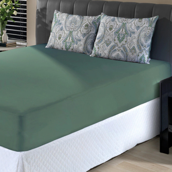 Jogo de Cama Casal Slim Malha 100% Algodao 03 Peças Edromania Persia - Verde Jogo de Cama Casal Slim Malha 100% Algodao 03 Peças Edromania Persia - Verde