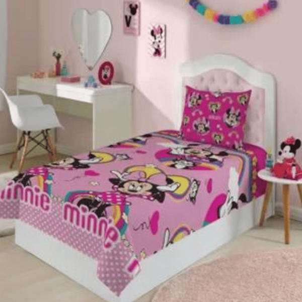 Jogo de Cama Infantil Microfibra 02 Peças Lepper - Minnie II